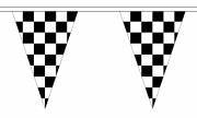 Flagguirlande sort/hvid tern (inde/ude)